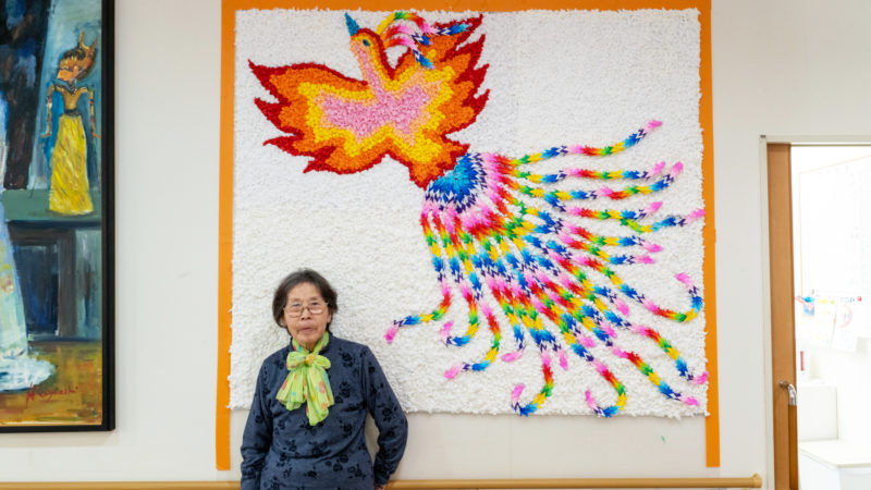 デイ豊和で3月の壁画「鳳凰」を制作しました！