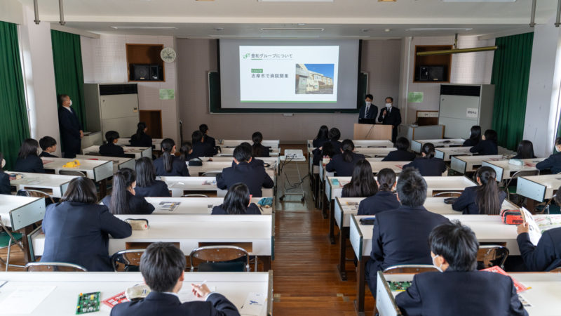 三重県立志摩高等学校で企業説明会を行いました！